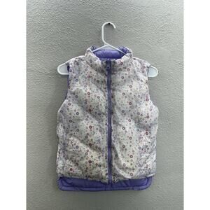Girl Connection Childrens Girls Vest Size Large Puffer Reversible Zip Up Y2K
